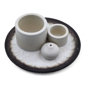 Palo Santo Stick & Smudge Holder – Mandala – White & Grey | www.artisan-gifts.co.uk 1