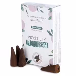 Plant Based Backflow Incense Cones – Violet Lilly | www.artisan-gifts.co.uk 1