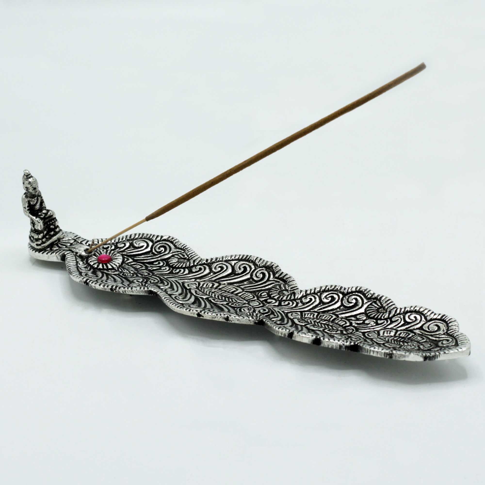 Polished Aluminium Buddha Long Incense Holder 20cm | www.artisan-gifts.co.uk 3 Polished Aluminium Buddha Long Incense Holder 20cm | www.artisan-gifts.co.uk 2