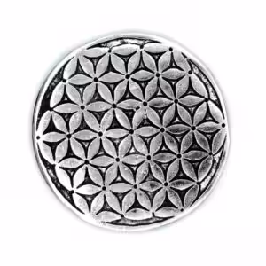 Polished Aluminium Flower of Life Incense Holder 11cm | www.artisan-gifts.co.uk 1