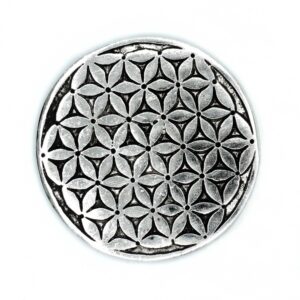 Polished Aluminium Flower of Life Incense Holder 11cm | www.artisan-gifts.co.uk 1
