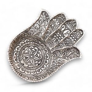Polished Aluminium  Lrg Hamsa  Incense Holder | www.artisan-gifts.co.uk 1