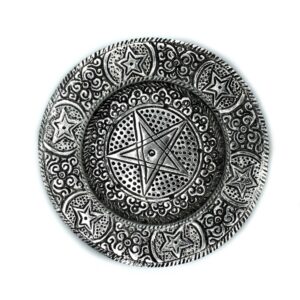 Polished Aluminium Pentagram Incense Holder 11.5cm | www.artisan-gifts.co.uk 1