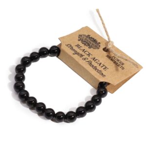 Power Bracelet – Black Agate | www.artisan-gifts.co.uk 1