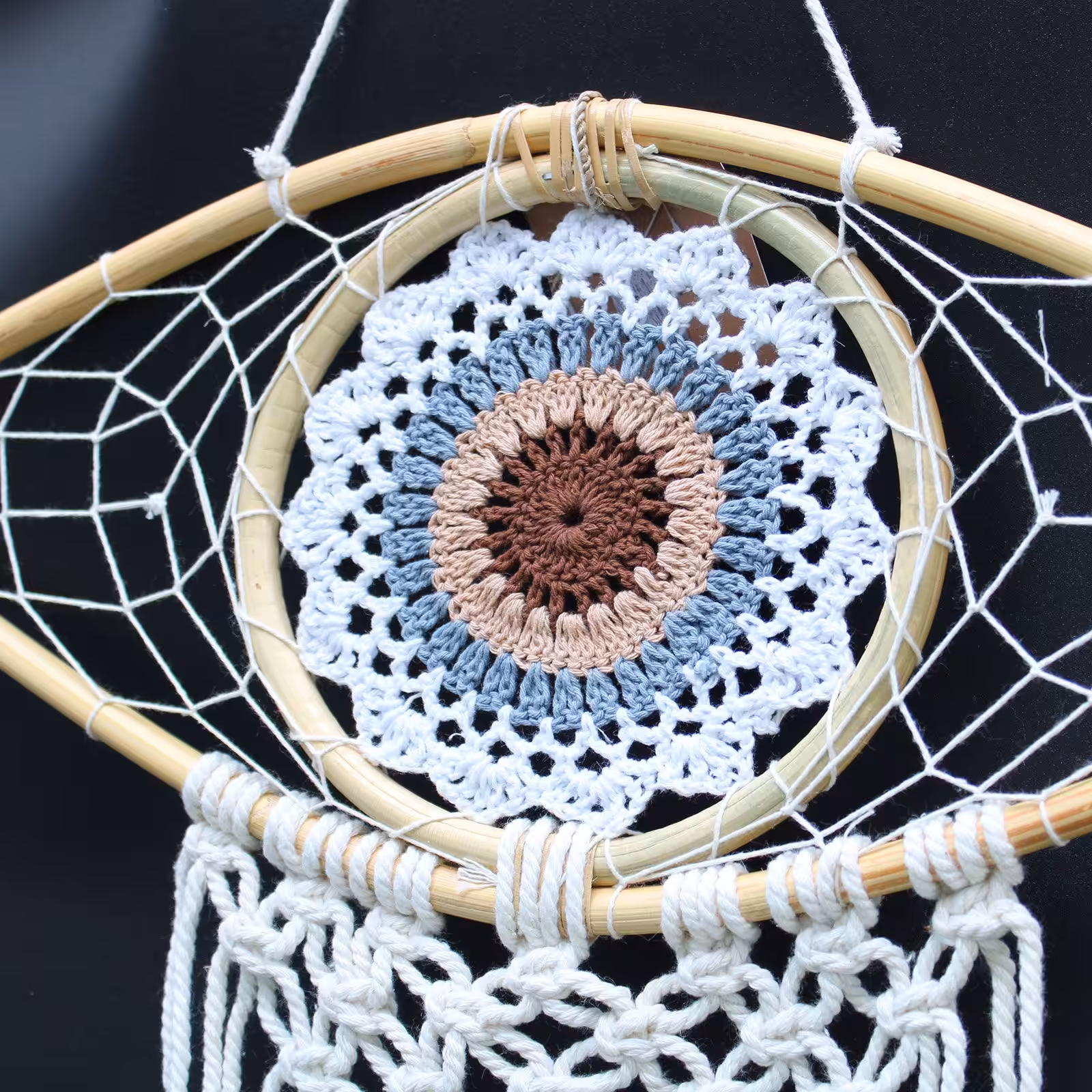 Protection Dream Catcher – Med Macrame Evil Eye White/ Grey/Brown | www.artisan-gifts.co.uk 3 Protection Dream Catcher – Med Macrame Evil Eye White/ Grey/Brown | www.artisan-gifts.co.uk 2