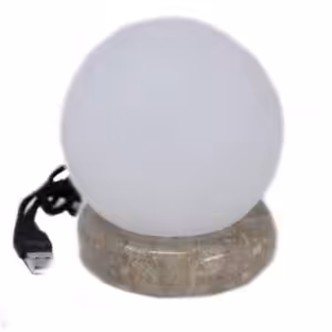 Quality USB Ball WHITE Salt Lamp – 9 cm (multi) | www.artisan-gifts.co.uk 1