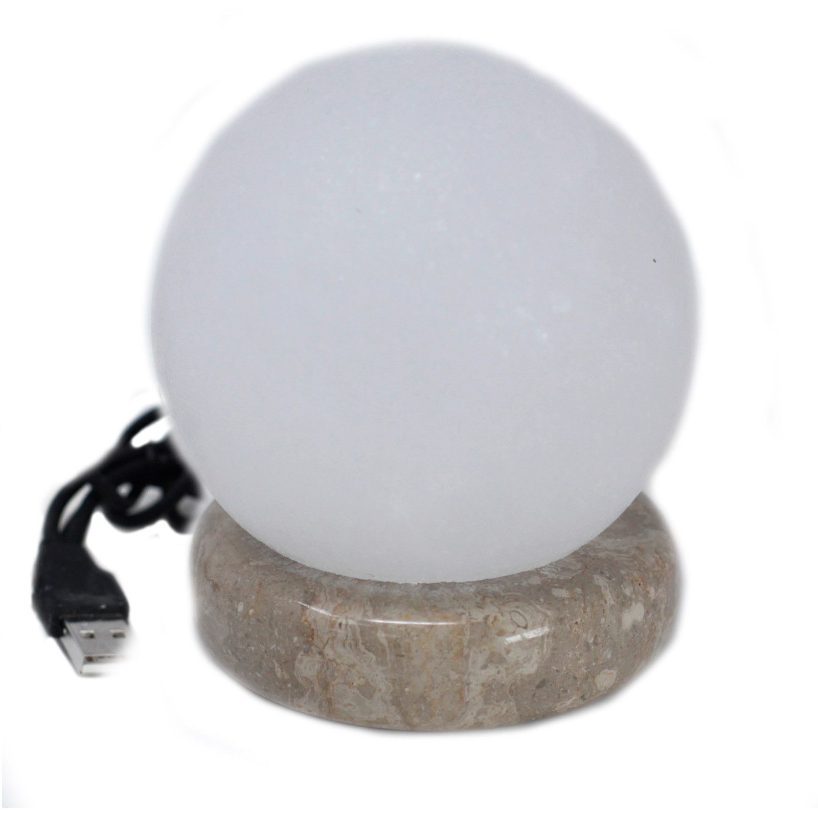 Quality USB Ball WHITE Salt Lamp – 9 cm (multi) | www.artisan-gifts.co.uk 2 Quality USB Ball WHITE Salt Lamp – 9 cm (multi) | www.artisan-gifts.co.uk 1