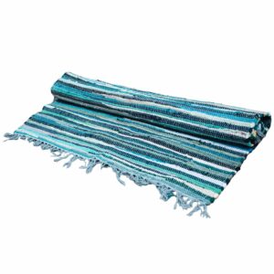 Room Rag Rug – 150x200cm – premium quality – Aqua Blues | www.artisan-gifts.co.uk