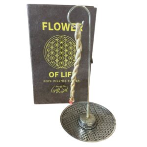 Rope Incense and Silver Plated Holder Set – Flower of Life | www.artisan-gifts.co.uk 1