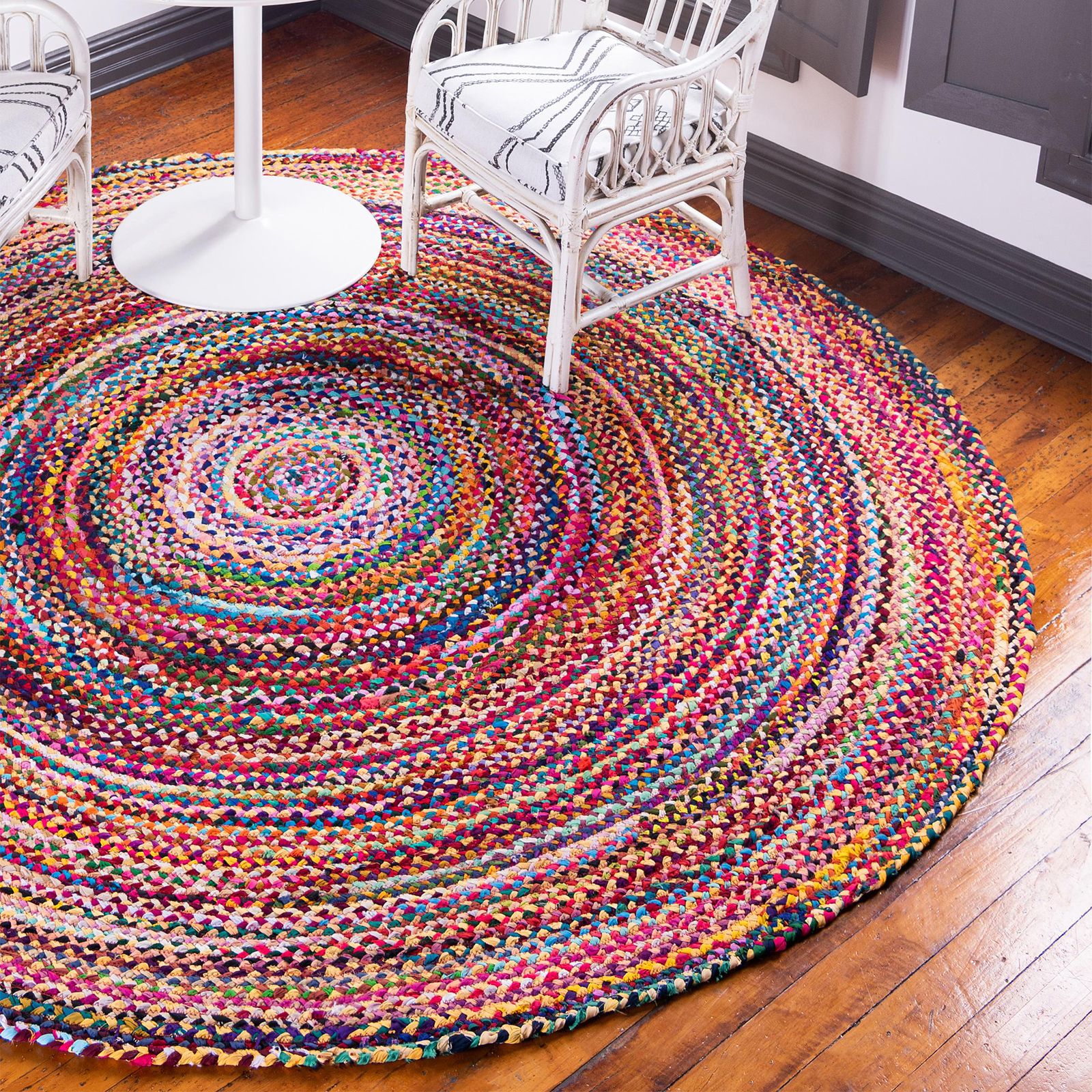 Round Jute and Recycled Cotton Rug – 120 cm | www.artisan-gifts.co.uk 6 Round Jute and Recycled Cotton Rug – 120 cm | www.artisan-gifts.co.uk 5