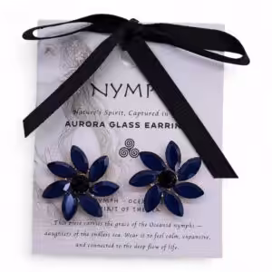 Royal Blue – Vintage Glass – Flowers – Earrings | www.artisan-gifts.co.uk 1