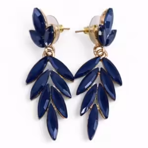 Royal Blue – Vintage Glass – Long Drop – Earrings | www.artisan-gifts.co.uk 1