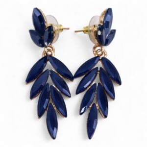 Royal Blue – Vintage Glass – Long Drop – Earrings | www.artisan-gifts.co.uk 1
