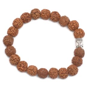 Rudraksha Buddah Bangle Mala – Brown | www.artisan-gifts.co.uk 1