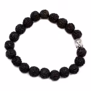Rudraksha Buddah Bangle Mala – Dark | www.artisan-gifts.co.uk 1