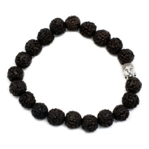 Rudraksha Buddah Bangle Mala – Dark | www.artisan-gifts.co.uk 1