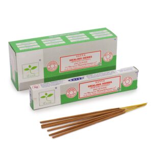 Satya Incense 15gm – Healing Herbs (White Sage & Patchouli) | www.artisan-gifts.co.uk
