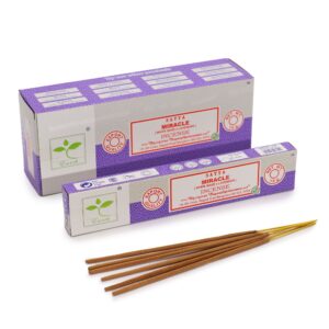 Satya Incense 15gm – Miracle (White Sage & Lavender) | www.artisan-gifts.co.uk
