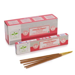 Satya Incense 15gm – Positive Energy (White Sage & Oudh) | www.artisan-gifts.co.uk