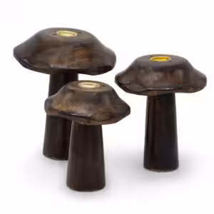 Set of 3 Flat Incense Cone Mushrooms (13cm 12cm 11cm) | www.artisan-gifts.co.uk 1