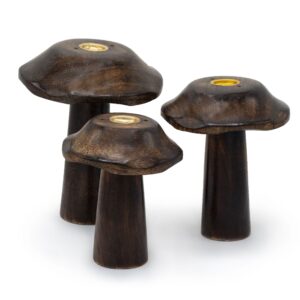 Set of 3 Flat Incense Cone Mushrooms (13cm 12cm 11cm) | www.artisan-gifts.co.uk 1