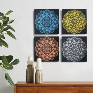Set of 4 Mandala Brocade Detail 30x30cm | www.artisan-gifts.co.uk 1