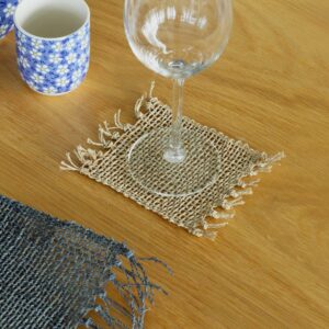 Set of 4 Seagrass Fringe Natural Coasters – Natural | www.artisan-gifts.co.uk 1