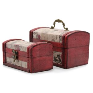 Sets of 2 Colonial Boxes – Rose Design | www.artisan-gifts.co.uk 1