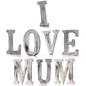 Shabby Chic Letters – I LOVE MUM (8) | www.artisan-gifts.co.uk