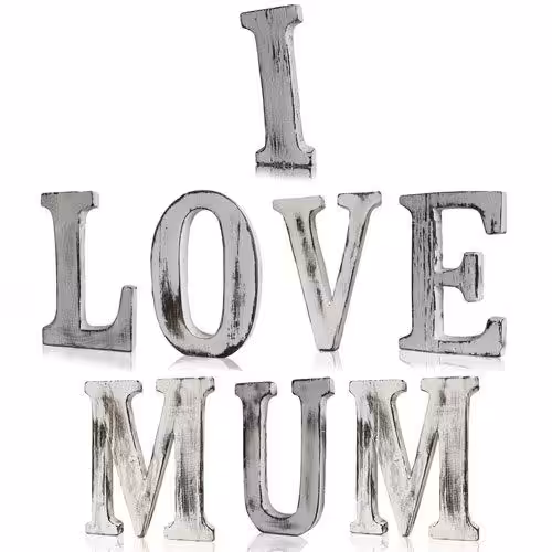 Shabby Chic Letters – I LOVE MUM (8) | www.artisan-gifts.co.uk 2 Shabby Chic Letters – I LOVE MUM (8) | www.artisan-gifts.co.uk
