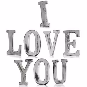 Shabby Chic Letters – I LOVE YOU (8) | www.artisan-gifts.co.uk