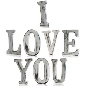 Shabby Chic Letters – I LOVE YOU (8) | www.artisan-gifts.co.uk