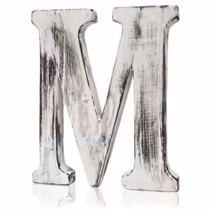 Shabby Chic Letters – M | www.artisan-gifts.co.uk