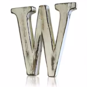 Shabby Chic Letters – W | www.artisan-gifts.co.uk