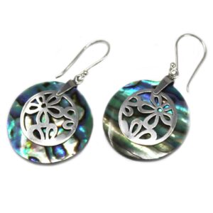 Shell & Silver Earrings – Flowers – Abalone | www.artisan-gifts.co.uk 1