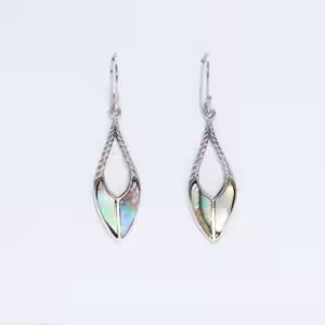 Shell & Silver Earrings – Spear Drops – Abalone | www.artisan-gifts.co.uk 1