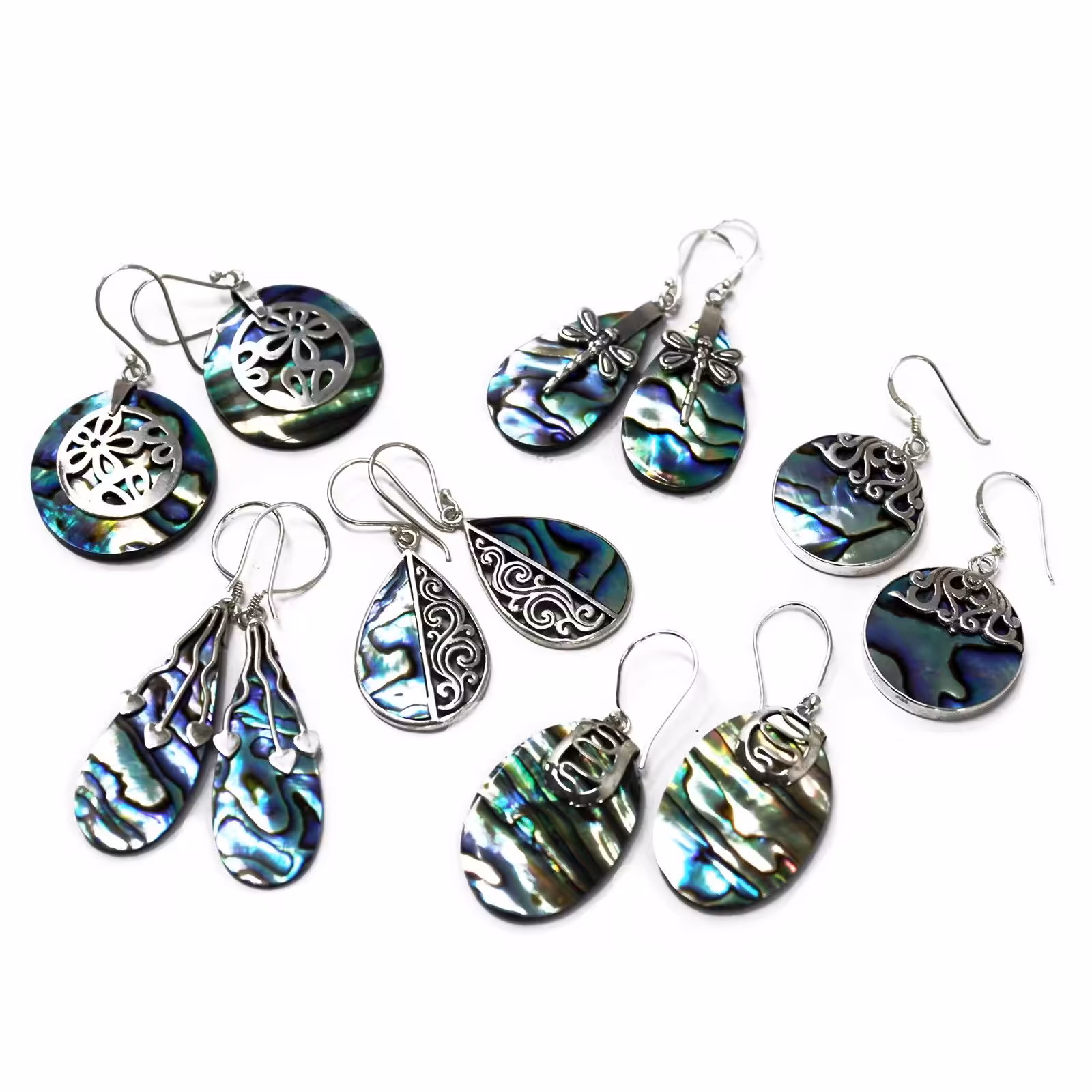 Shell & Silver Earrings – Teardrop- Abalone | www.artisan-gifts.co.uk 3 Shell & Silver Earrings – Teardrop- Abalone | www.artisan-gifts.co.uk 2