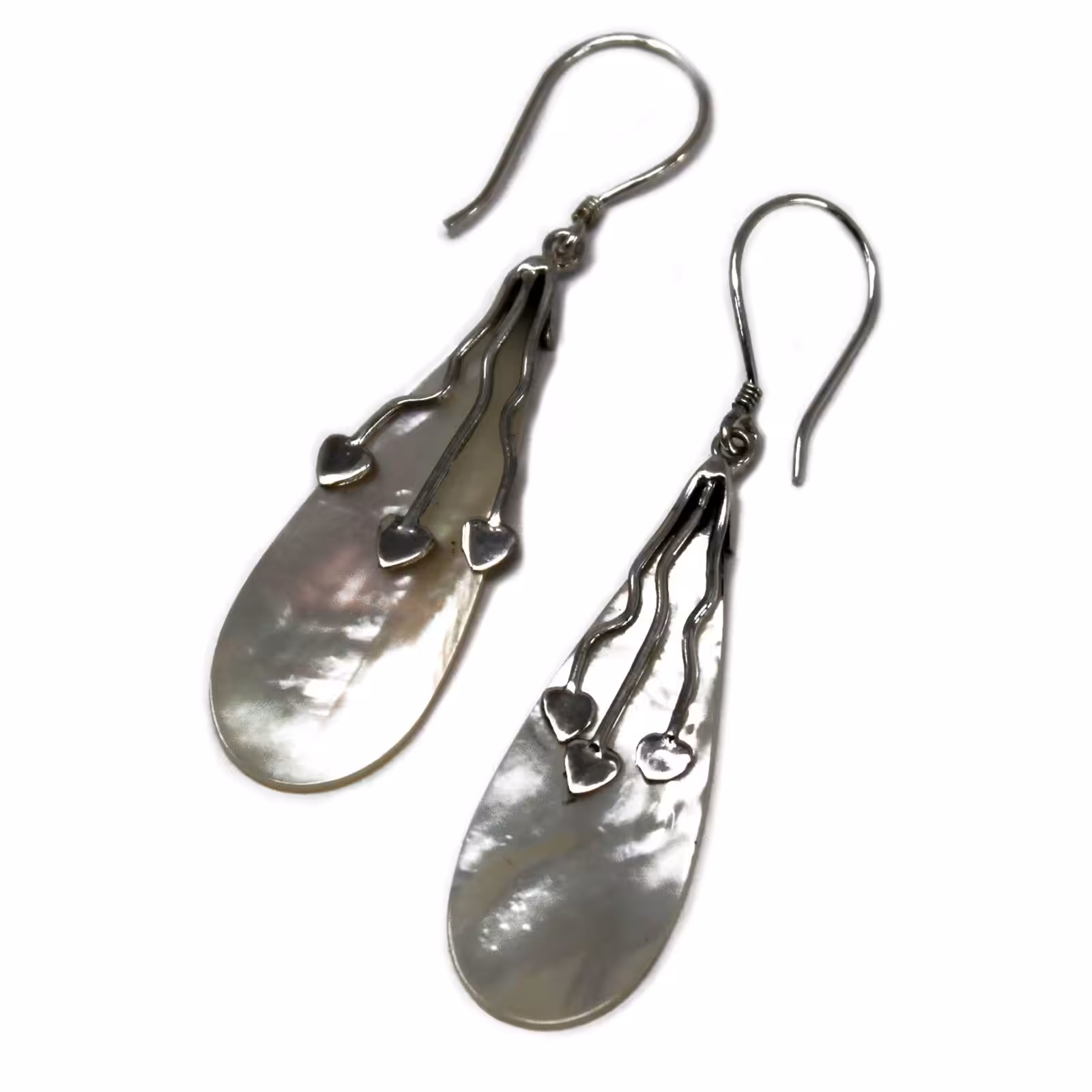 Shell & Silver Earrings – Three Hearts – MOP | www.artisan-gifts.co.uk 2 Shell & Silver Earrings – Three Hearts – MOP | www.artisan-gifts.co.uk 1