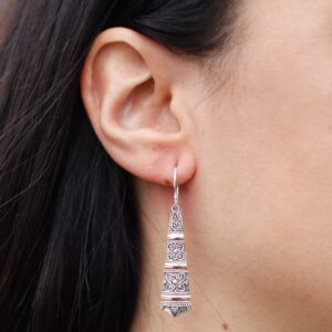 Silver & Gold Earring – Tribal Drops | www.artisan-gifts.co.uk 1