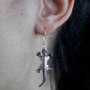 Silver Earrings – Lizards | www.artisan-gifts.co.uk 1