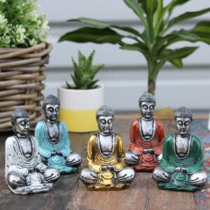 Silver Mini Buddha (Assorted Colours) | www.artisan-gifts.co.uk 1