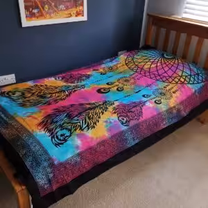 Single Cotton Bedspread + Wall Hanging – Dreamcatcher | www.artisan-gifts.co.uk 1
