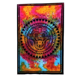 Single Cotton Bedspread + Wall Hanging –  Hamsa | www.artisan-gifts.co.uk 1