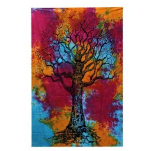 Single Cotton Bedspread + Wall Hanging –   Winter Tree | www.artisan-gifts.co.uk 1