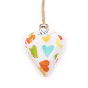 Small Decor Wood Heart –  Pastel Hearts | www.artisan-gifts.co.uk 1
