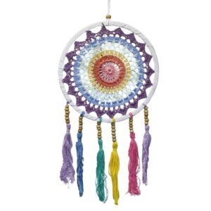 Small Dreamcatcher (22x56cm) – Pastel Rainbow | www.artisan-gifts.co.uk 1