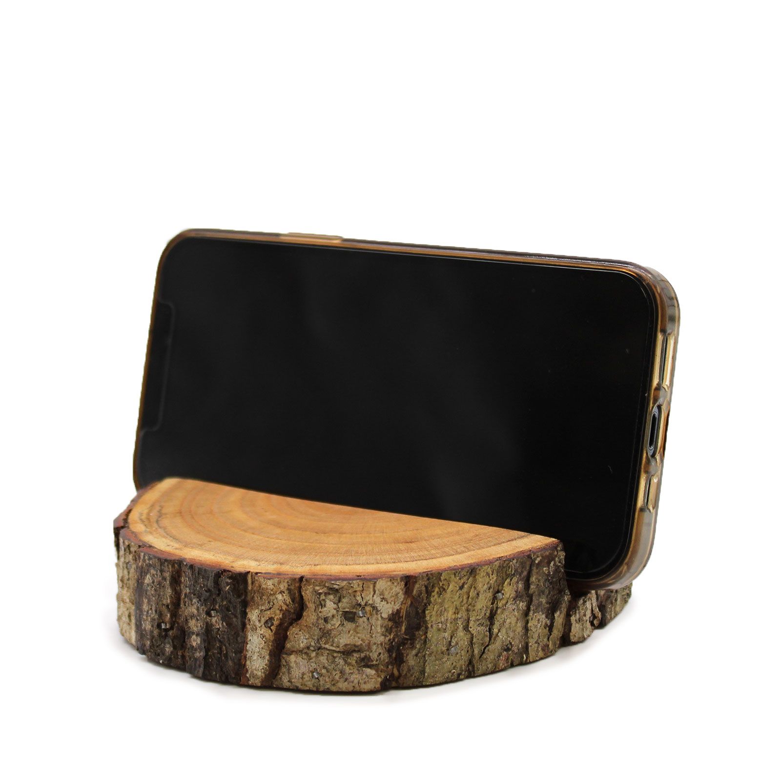 Small Log Phone Holder (full slice) – Natural | www.artisan-gifts.co.uk 5 Small Log Phone Holder (full slice) – Natural | www.artisan-gifts.co.uk 4