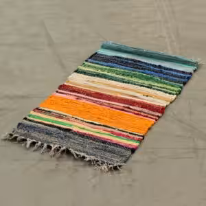 Small Rag Rug – 50x90cm – premium quality –  Rainbow Colours | www.artisan-gifts.co.uk 1