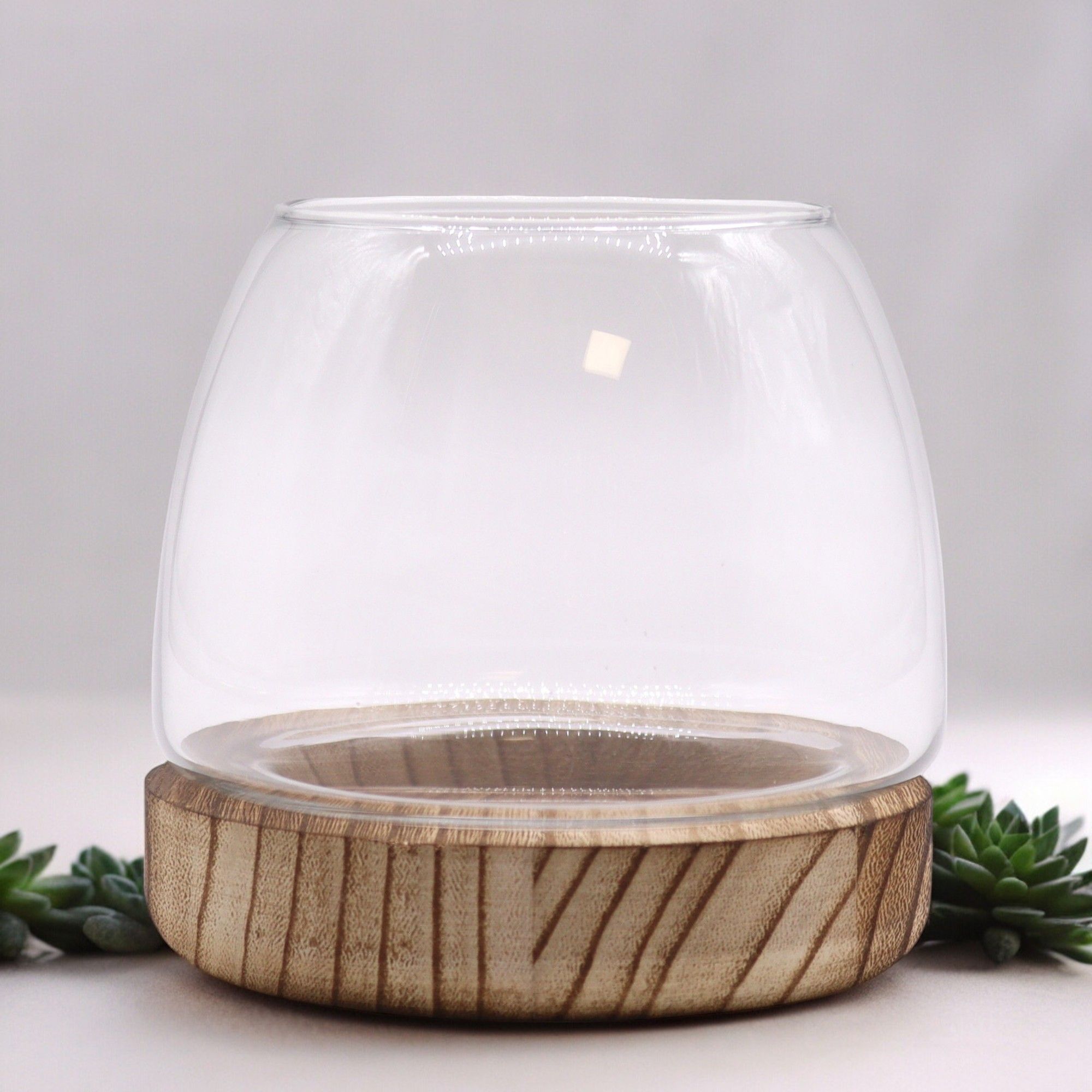 Small Terrarium on Natural Tung Wood | www.artisan-gifts.co.uk 2 Small Terrarium on Natural Tung Wood | www.artisan-gifts.co.uk 1
