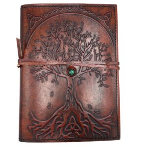 Small Tree of Life Leather Journal – 18x13x2cm | www.artisan-gifts.co.uk 1